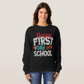 Fijne Eerste Dag Van School Welkom Terug Op School Trui (Voorkant volledig)
