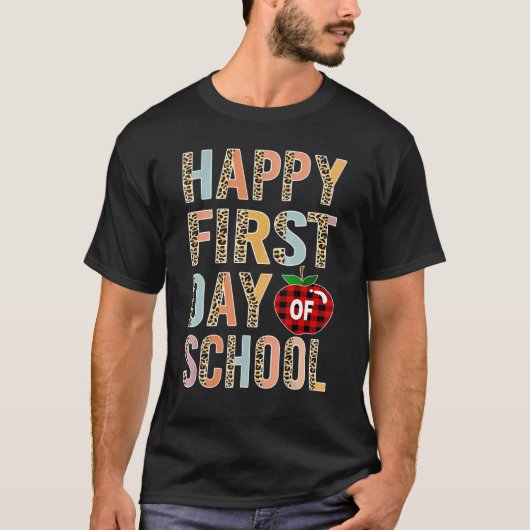 Fijne eerste dag van schoolloopleraarstudent t-shirt (Voorkant)