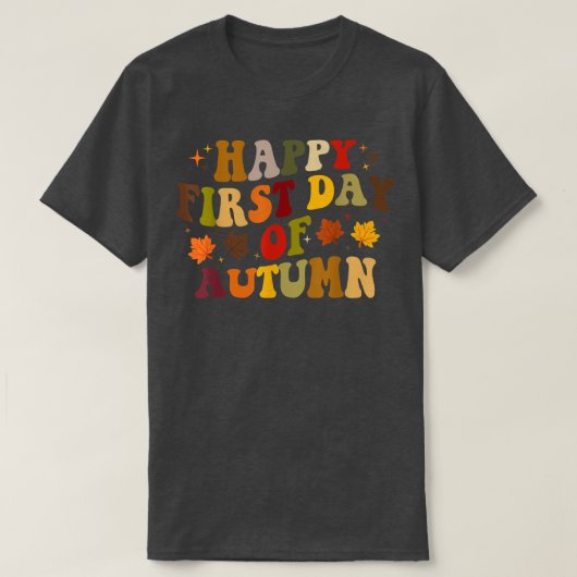 Fijne eerste herfst, verkuilde Herfst herfst T-shirt (Design voorkant)