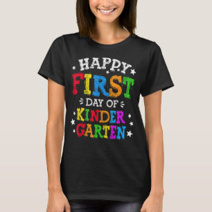 Fijne eerste kleuterklassedag Hallo kleuterschool T-shirt