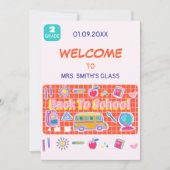 Fijne eerste schooldag! Boodschap van de leraar Kaart (Voorkant)