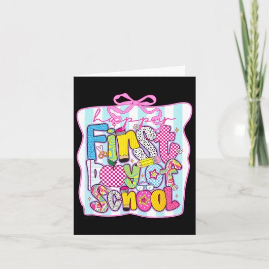 Fijne eerste schooldag kaart (Voorkant)