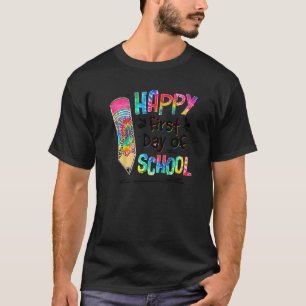 Fijne Eerste Schooldag Koffie Lesgeven Herhalen Th T-shirt