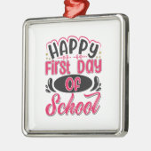 Fijne eerste schooldag metalen ornament (Links)