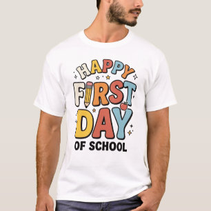 Fijne eerste schooldag Schattig terug naar school T-shirt
