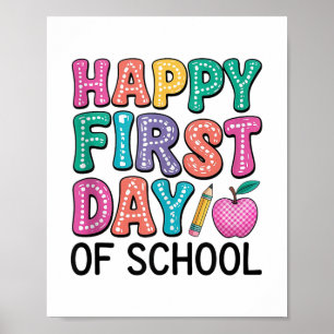 Fijne eerste schooldag Schattige terug naar school Poster