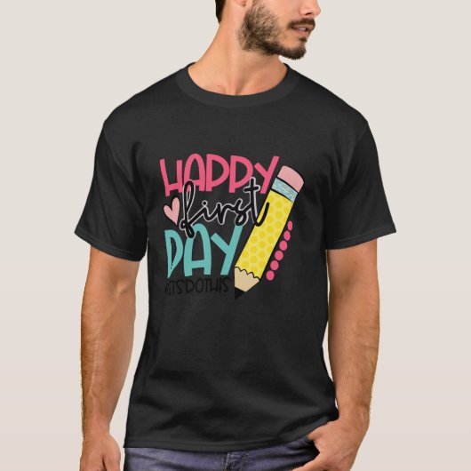 Fijne eerste schooldag t-shirt (Voorkant)