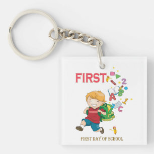 Fijne eerste schooldag Terug naar school baby Sleutelhanger