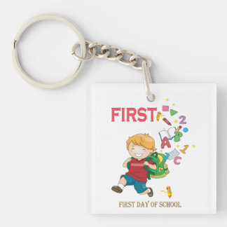 Fijne eerste schooldag Terug naar school baby Sleutelhanger