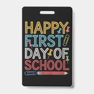 Fijne eerste schooldag Terug naar school Badge