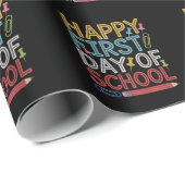 Fijne eerste schooldag Terug naar school Cadeaupapier (Rol Hoek)