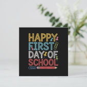 Fijne eerste schooldag Terug naar school  Kaart (Staand voorkant)