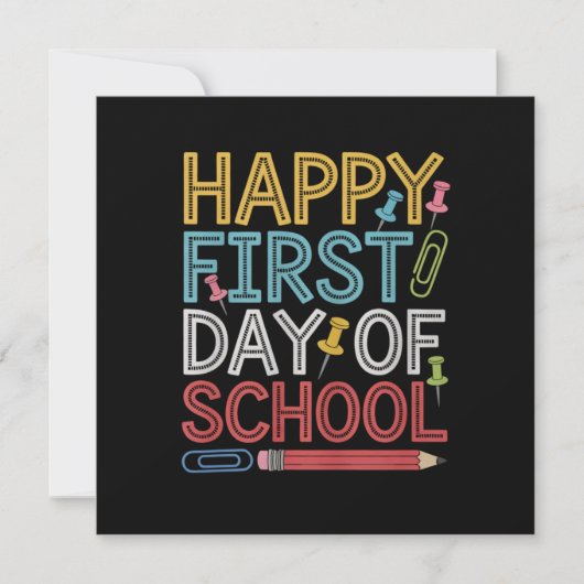 Fijne eerste schooldag Terug naar school  Kaart (Voorkant)