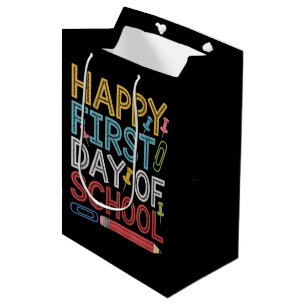 Fijne eerste schooldag Terug naar school Medium Cadeauzakje