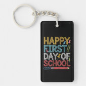 Fijne eerste schooldag Terug naar school Sleutelhanger (Voorkant)