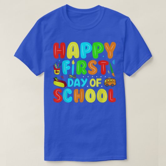 Fijne eerste schooldag Terug naar school T-shirt (Design voorkant)