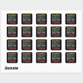 Fijne eerste schooldag Terug naar school Vierkante Sticker (Vel)