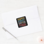 Fijne eerste schooldag Terug naar school Vierkante Sticker (Envelop)