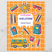 Fijne eerste schooldag WELKOM Flyer (Achterkant)