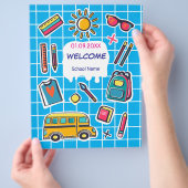 Fijne eerste schooldag WELKOM Flyer (Hand)