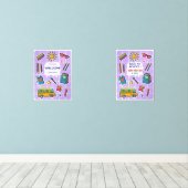 Fijne eerste schooldag WELKOM Muurkunst Sets (Houten vloer)