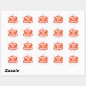 Fijne eerste schooldag WELKOM Ronde Sticker (Vel)