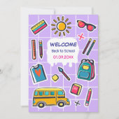 Fijne eerste schooldag WELKOM Save The Date (Voorkant)