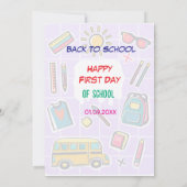 Fijne eerste schooldag WELKOM Save The Date (Achterkant)