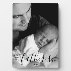 Fijne eerste Vaderdag foto papa cadeau Fotoplaat