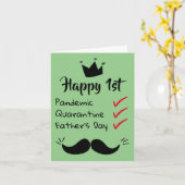 Fijne eerste Vaderdag pandemie quarantaine groen Kaart (Gele Bloem)