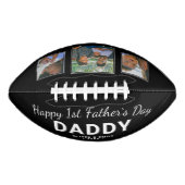 Fijne eerste vaderdag Pap Keepomwille 3 Foto zwart American Football (Voorkant)