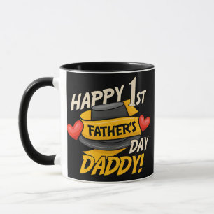 Fijne eerste Vaderdag Papa Eer Vaderdag Mok