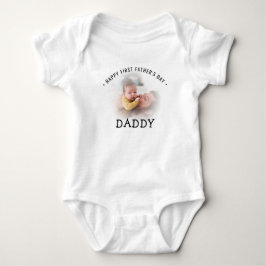 Fijne eerste Vaderdag Papa Foto Romper