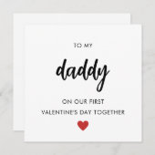 Fijne eerste Valentijnsdag als papa Feestdagenkaart (Voorkant / Achterkant)