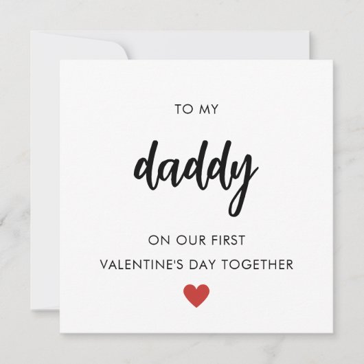 Fijne eerste Valentijnsdag als papa Feestdagenkaart (Voorkant)