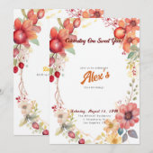 Fijne eerste verjaardag! 1e Jubileum Partij Kaart (Voorkant / Achterkant)