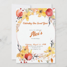 Fijne eerste verjaardag! 1e Jubileum Partij Kaart