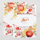 Fijne eerste verjaardag! 1e Jubileum Partij Kaart (Voorkant / Achterkant)