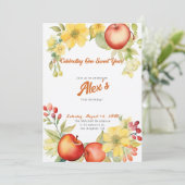 Fijne eerste verjaardag! 1e Jubileum Partij Kaart (Staand voorkant)