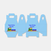 Fijne Eerste Verjaardag Trein en Naam Bedankdoosjes (Uitgevouwen)