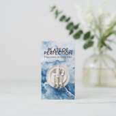 Fijne Eetbestek en Borden | Blauwe Marmer Visitekaartje (Staand voorkant)