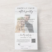 Fijne Eind Foto QR Code Trouwreceptie All In One Uitnodiging (Binnen)