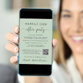 Fijne Eind Foto QR Code Trouwreceptie Kaart