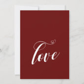 Fijne Eind Good Hearts Script Bourgondië Ontvangst Kaart (Achterkant)