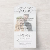 Fijne Eindfoto Bruiloftsreceptie All In One Uitnodiging (Binnen)