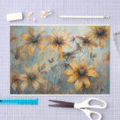 Fijne, Elegante BlackEyed Susan Bloemendecoupage Tissuepapier (Craft)