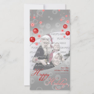 Fijne Elegante Rode Kerst Decoraties Feestdagenkaart