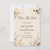 Fijne Elegante Wilde Bloem Save The Date (Voorkant)