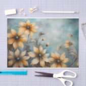 Fijne, Elegante ZwarteOgen-Suzanne Bloemendecoupag Tissuepapier (Craft)