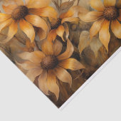 Fijne, Elegante ZwarteOog Susans Bloemendecoupage Tissuepapier (Detail)